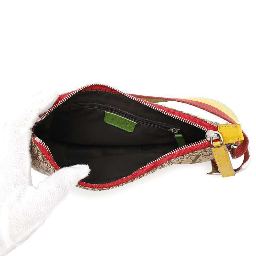 Christian Dior Shoulder Bag Rasta Oblique Saddle Trotter - Picture 5 of 12